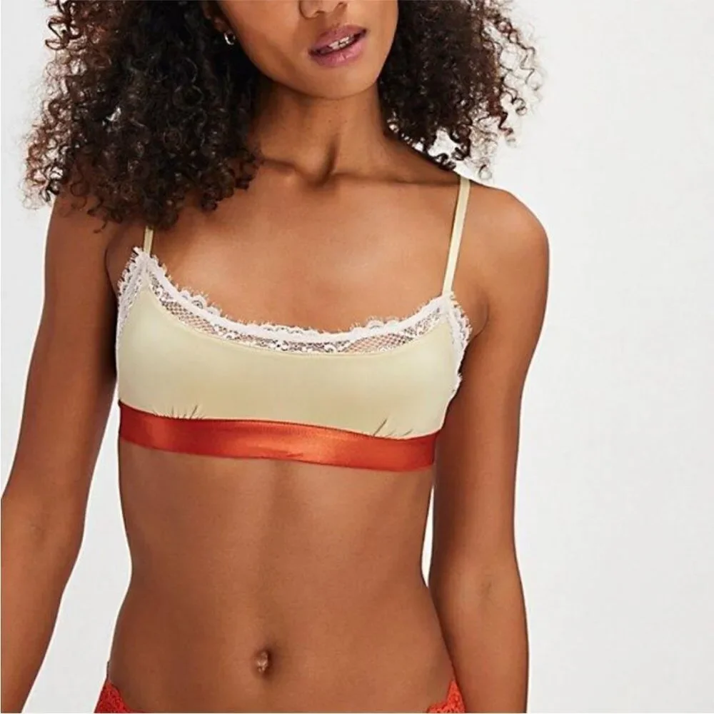 Free People Intimately In Time Green Scoop Bralette